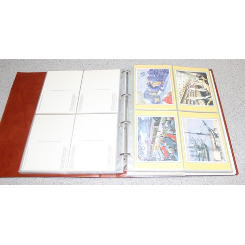 547 - Stamps - GB Royal Mail Postcards in Post Office album (130+)