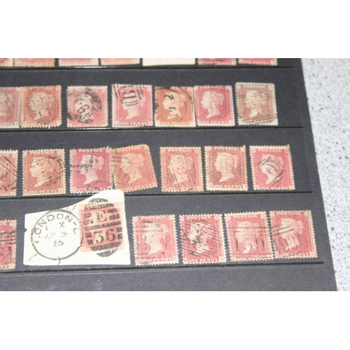 556 - Stamps - GB QV, 1s stars (47)  Mixed Condition