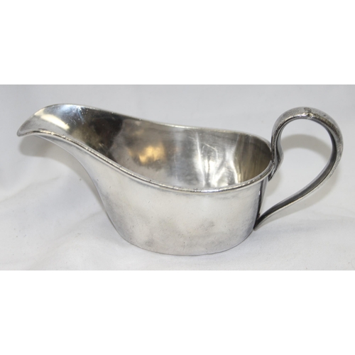 704 - A rare L&SWR (LSWR) silver plated gravy or sauce boat, late 19th or early 20th century, approx 17cm ... 