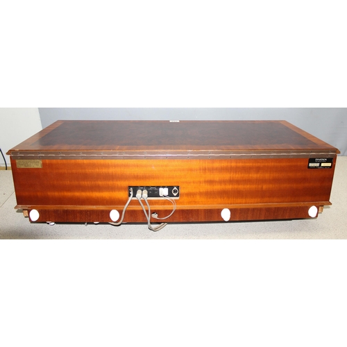 753 - Vintage Dynatron music centre, model GC 1010 PW with integrated Garrard 35SB turntable, approx 97cm ... 