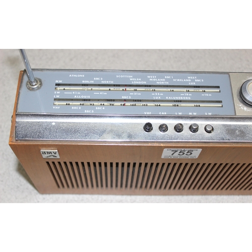 755 - Vintage HMV model 2148 transistor radio