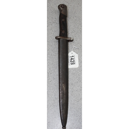 1428 - A c.WW2 period Siamese Type 45 Mauser bayonet and scabbard, marked to ricasso, approx 39cm long inc ... 