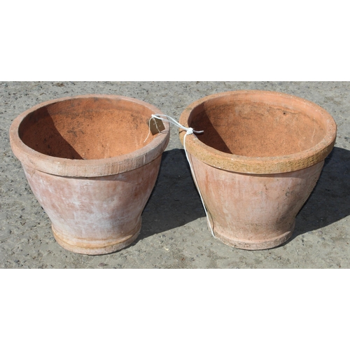 368 - 2 terracotta plant pots, largest approx 39cm diameter x 32cm tall