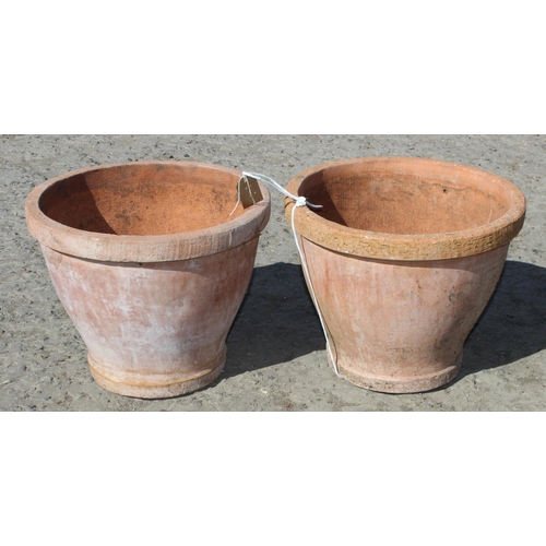 368 - 2 terracotta plant pots, largest approx 39cm diameter x 32cm tall