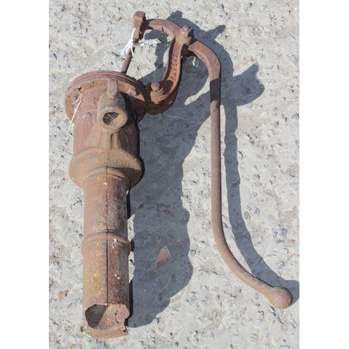 370 - A cast iron water pump, approx 82cm tall