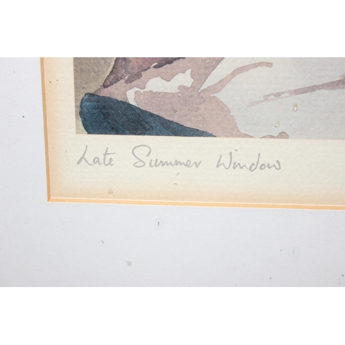 475 - Print titled 'Late Summer Window', after the original watercolour painting by Alison Williams, signe... 