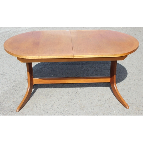 181 - Mid century extending teak dining table by Parker Knoll & 3 Danish teak dining chairs, table measure... 