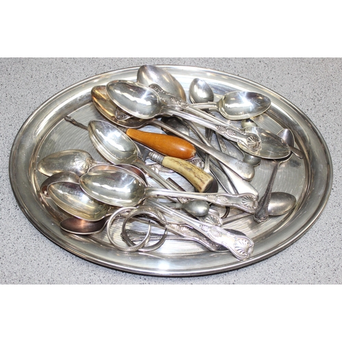 1062 - Qty of vintage and later silver-plated and other items, to incl flatware and goblets etc approx 4.5k... 