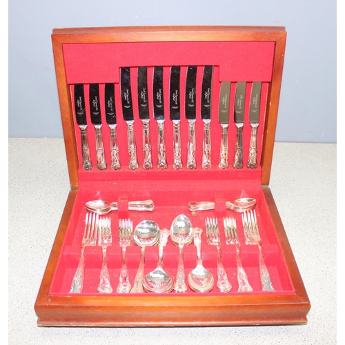 1070 - Canteen of King's Pattern silver-plated cutlery by Smith Seymour Ltd, Sheffield