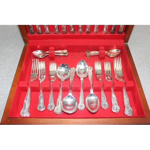 1070 - Canteen of King's Pattern silver-plated cutlery by Smith Seymour Ltd, Sheffield