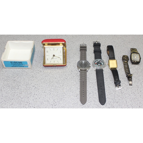 1359 - A large qty of assorted watches, some boxed and a 4 watch display box etc