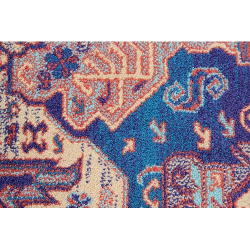 225 - A highly decorative Turkish made Kayam rug of blue ground, approx 225cm x 151cm