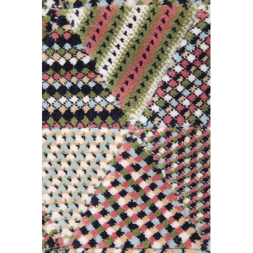 227 - An unusual retro style geometric rug by Missoni Masters, approx 125cm wide x 90cm deep