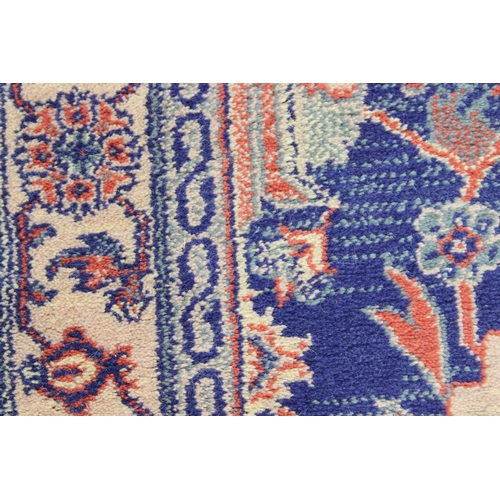 229 - A highly decorative Turkish made Kayam runner rug of blue ground, approx 200cm wide x 80cm deep