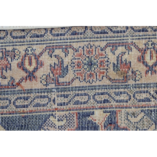 229 - A highly decorative Turkish made Kayam runner rug of blue ground, approx 200cm wide x 80cm deep