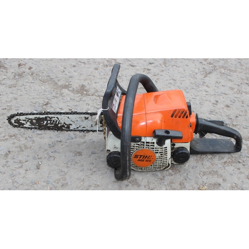 376 - A Stihl MS180 petrol powered chainsaw with 13