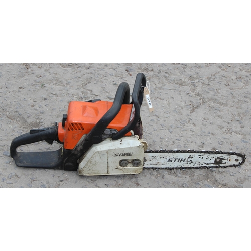 376 - A Stihl MS180 petrol powered chainsaw with 13