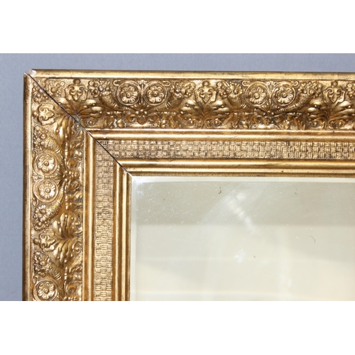 460Q - Antique ornate gilt-framed mirror, approx 53cm x 42cm