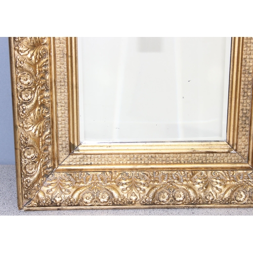 460Q - Antique ornate gilt-framed mirror, approx 53cm x 42cm