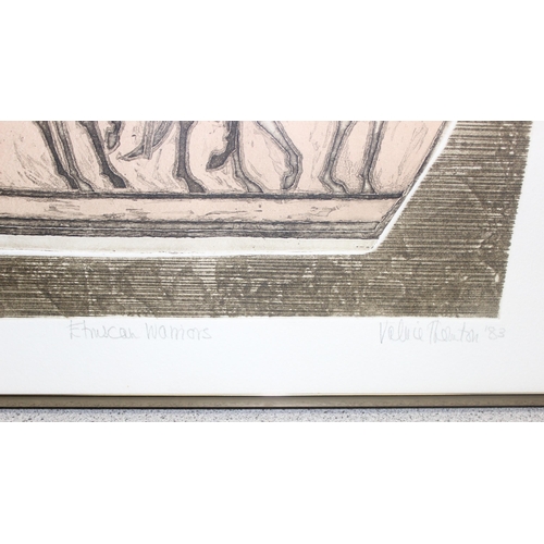 460R - Valerie Thornton R.E. (1931 - 1986): Signed limited edition etching (45/50) entitled Entruscan Warri... 