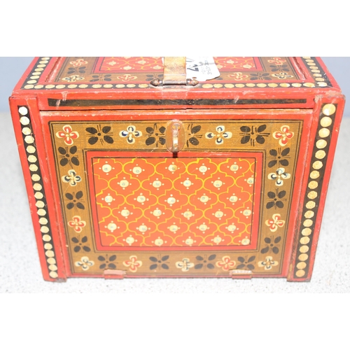 297 - Vintage Indian style jewellery chest of drawers, approx 18 x 13 x 15cm