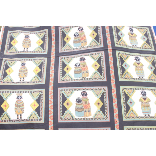 460V - 4 vintage batik/batik style wall hangings, largest approx 190cm x 150cm