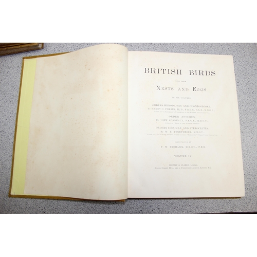 564 - Butler, (A.G.) & Frowhawk, (F.W.) British Birds With Their Nests & Eggs. 6 volume set, 40 chromolith... 