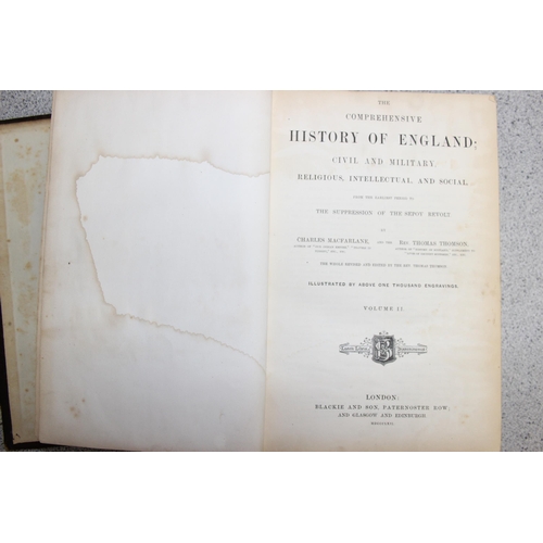 571 - 3 antique volumes of the History of England 1862 and 2 volumes of Illustrations of English & Scottis... 