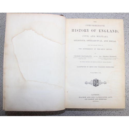 571 - 3 antique volumes of the History of England 1862 and 2 volumes of Illustrations of English & Scottis... 