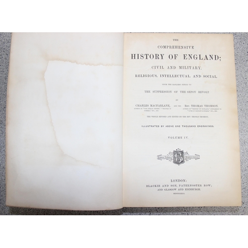 571 - 3 antique volumes of the History of England 1862 and 2 volumes of Illustrations of English & Scottis... 