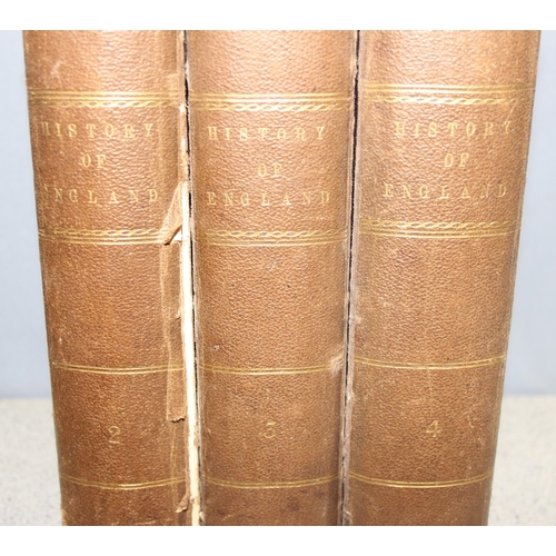 571 - 3 antique volumes of the History of England 1862 and 2 volumes of Illustrations of English & Scottis... 