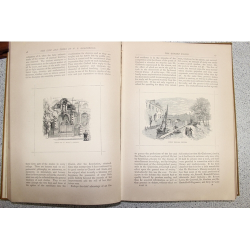 575 - The Pictorial Edition Life and Times of W E Gladstone by J. Ewing-Ritchie, 1 - 6 Volumes in decorati... 