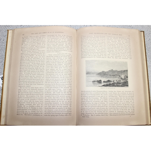 575 - The Pictorial Edition Life and Times of W E Gladstone by J. Ewing-Ritchie, 1 - 6 Volumes in decorati... 