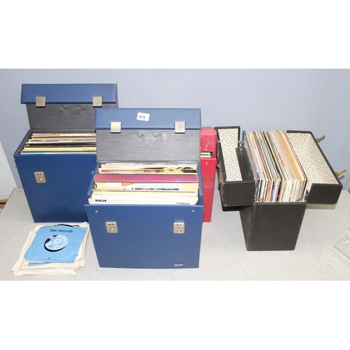 614 - Large qty of vintage vinyl records to incl Don McClean, Johnny Cash, Shakin' Stevens etc