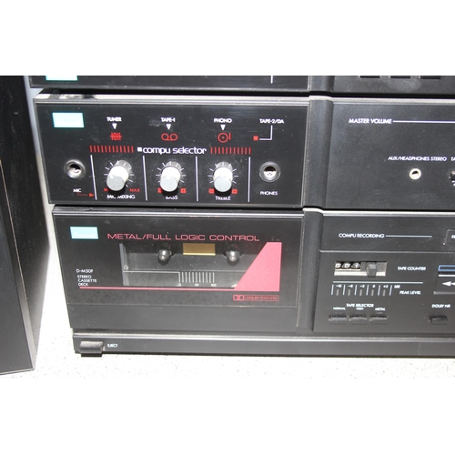 768 - Sansui stacking Hi-Fi to incl turntable, cassette deck, radio, amplifier, model No's: P-M50, M-70, D... 