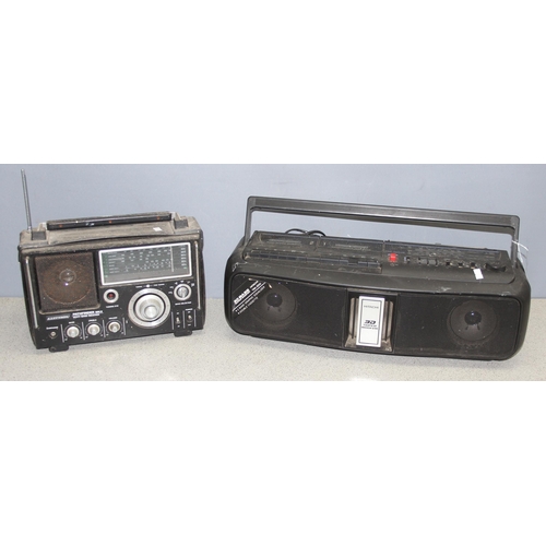 769 - Vintage Hitachi 3D Superwoofer double cassette radio, model No: TRK-3D52E and a Lloytron Pathfinder ... 