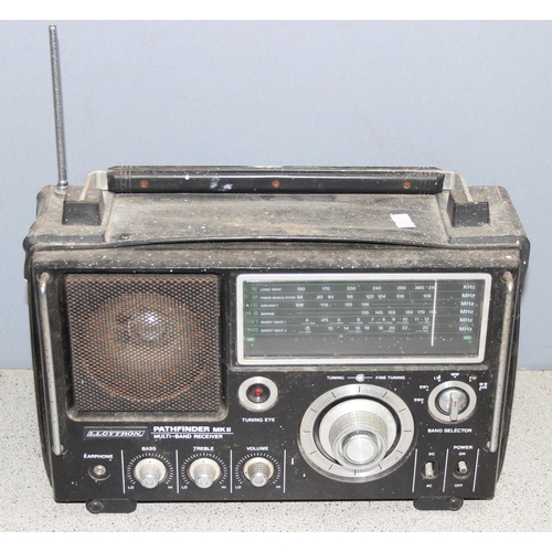 769 - Vintage Hitachi 3D Superwoofer double cassette radio, model No: TRK-3D52E and a Lloytron Pathfinder ... 