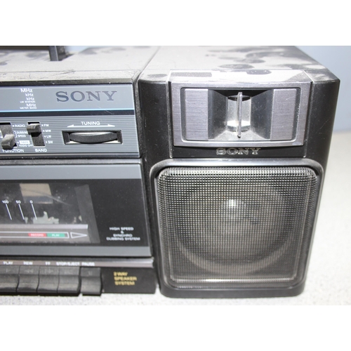 770 - Vintage Sony portable double cassette-corder, model No: CFS-W360L