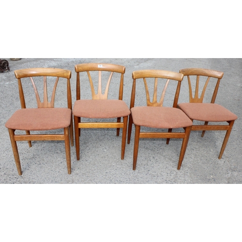 194 - A set of 4 retro dining chairs, seemingly unmarked