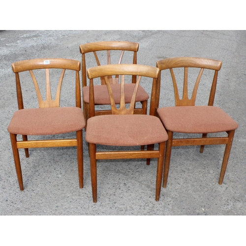 194 - A set of 4 retro dining chairs, seemingly unmarked