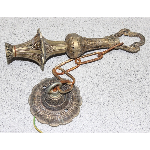 1859 - 2 Middle-Eastern brass Hookah pipes