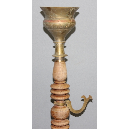 1859 - 2 Middle-Eastern brass Hookah pipes