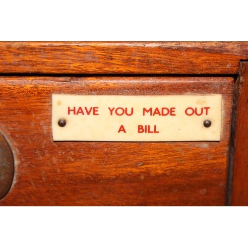 299A - Vintage 2-drawer wooden cash box/till, approx 31 x 25 x 17cm