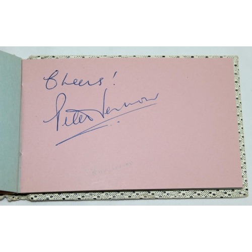 507 - 2 vintage autograph albums to inc Billy Fury, Mike Yarwood, Val Doonican, Arthur Askey, The Tornadoe... 