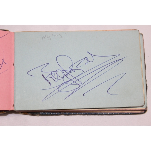 507 - 2 vintage autograph albums to inc Billy Fury, Mike Yarwood, Val Doonican, Arthur Askey, The Tornadoe... 