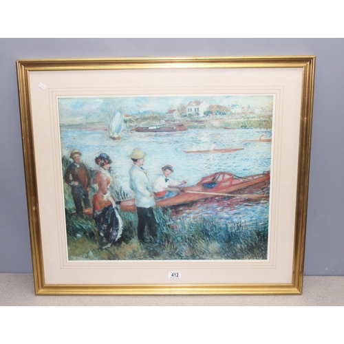 465 - Vintage print of the original oil on canvas by Pierre Auguste Renoir 'Oarsman at Chatou' 1879, appro... 