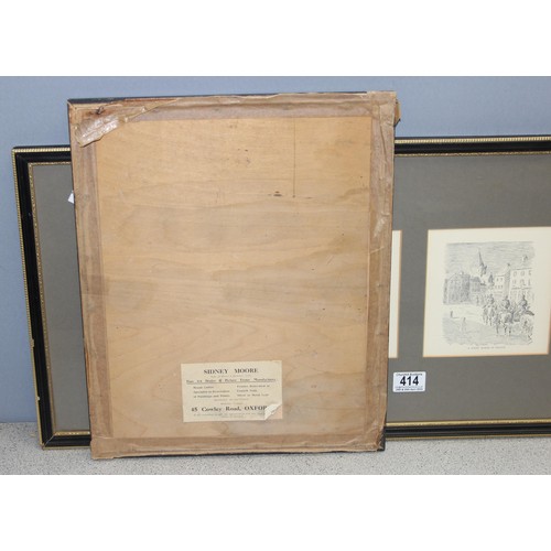 455 - A framed set of 4 WWI related prints, 2 after C. Shaw, approx 89cm x 36cm and a further print after ... 