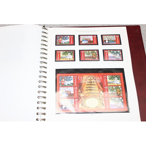 563 - Stamps - Large qty of mixed stamps to include Jersey stamps in red Stanley Gibbons album, Great Brit... 