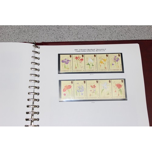 563 - Stamps - Large qty of mixed stamps to include Jersey stamps in red Stanley Gibbons album, Great Brit... 