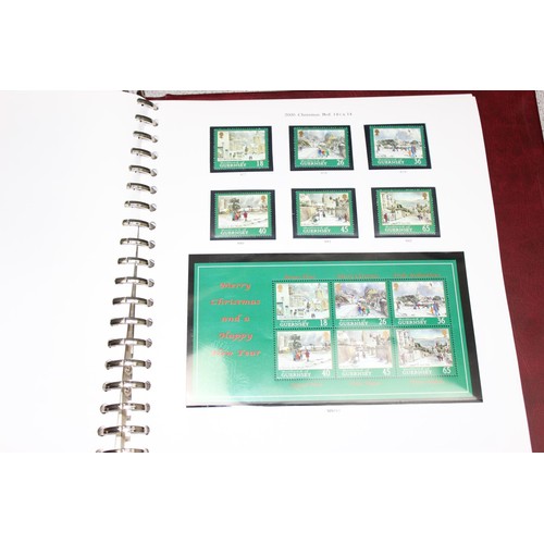 563 - Stamps - Large qty of mixed stamps to include Jersey stamps in red Stanley Gibbons album, Great Brit... 